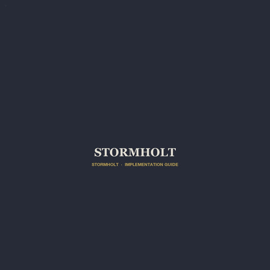 Stormholt v6 product video