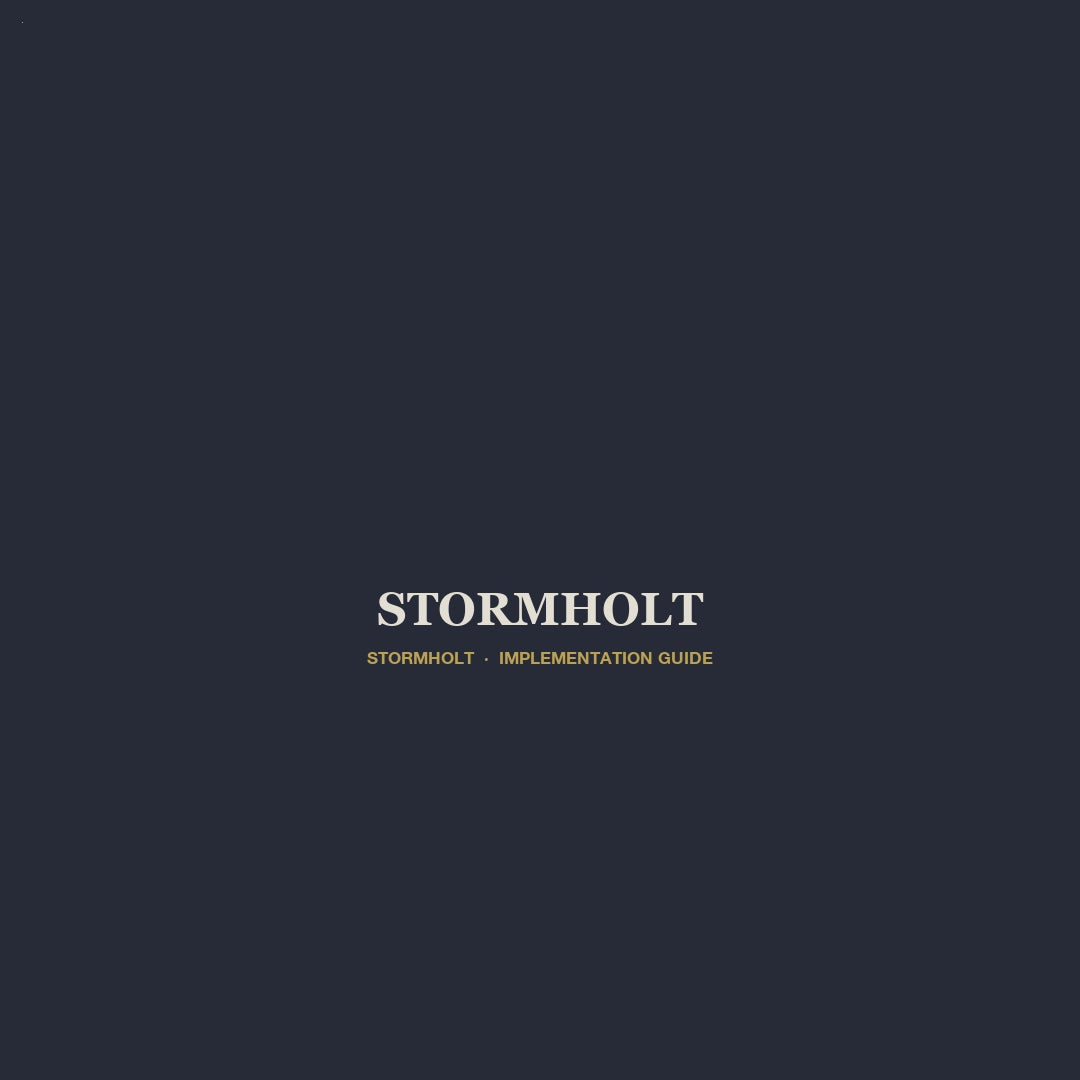 Stormholt v6 product video
